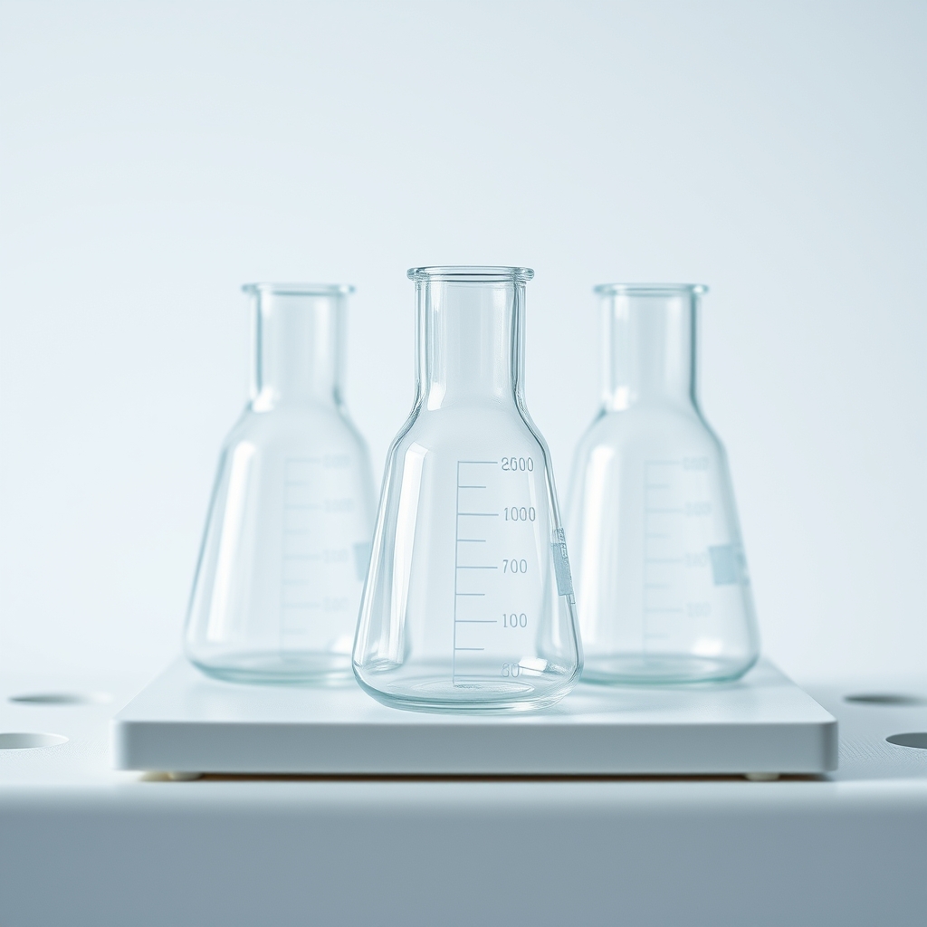 Beakers, flasks, cylinders