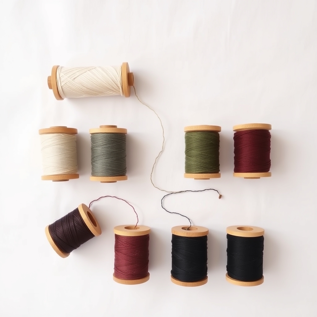 Cotton, linen and silk thread