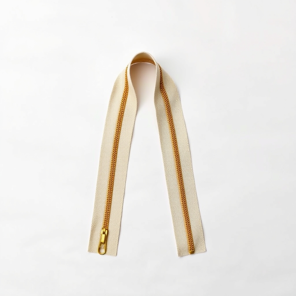Brass Open-End Zip, 40 cm