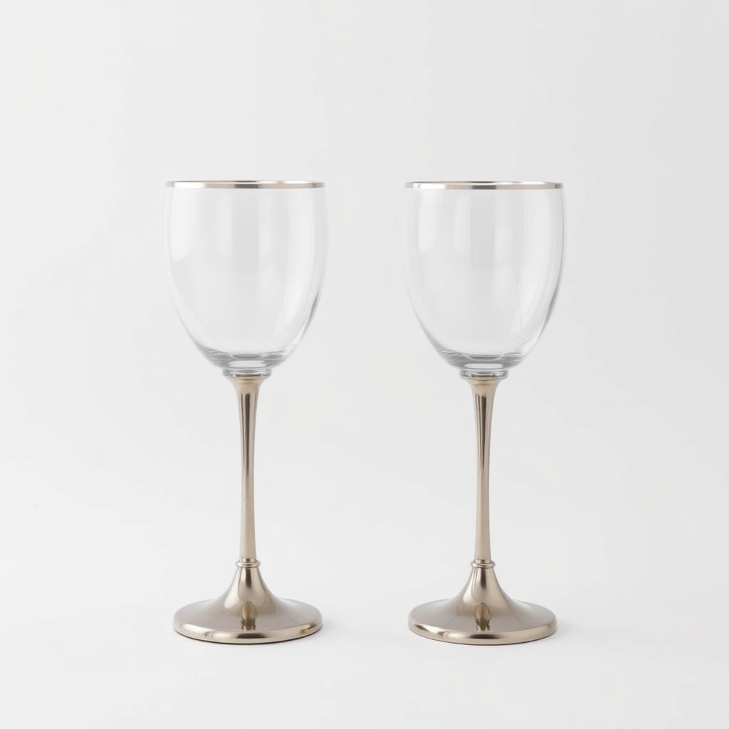 Six hallmarked wine goblets