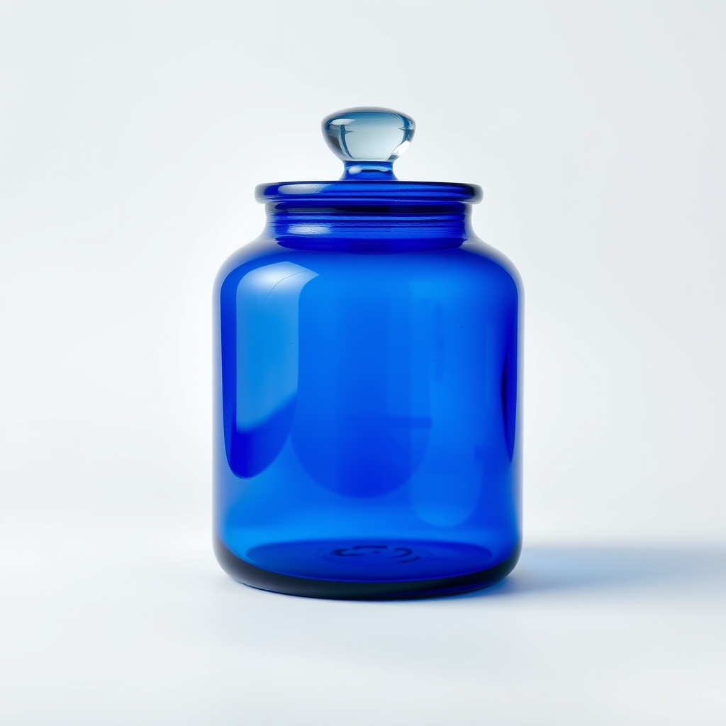 Cobalt glass apothecary jar