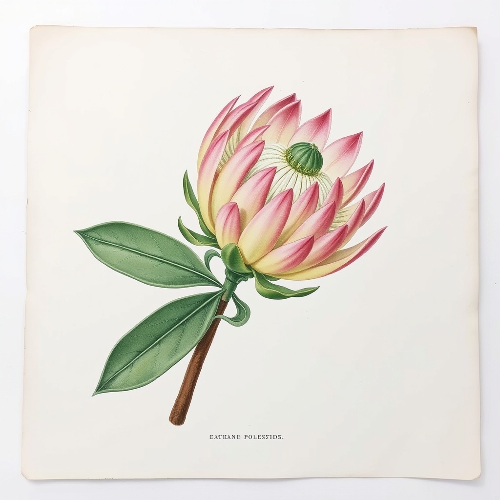 Botanical Plate — Protea