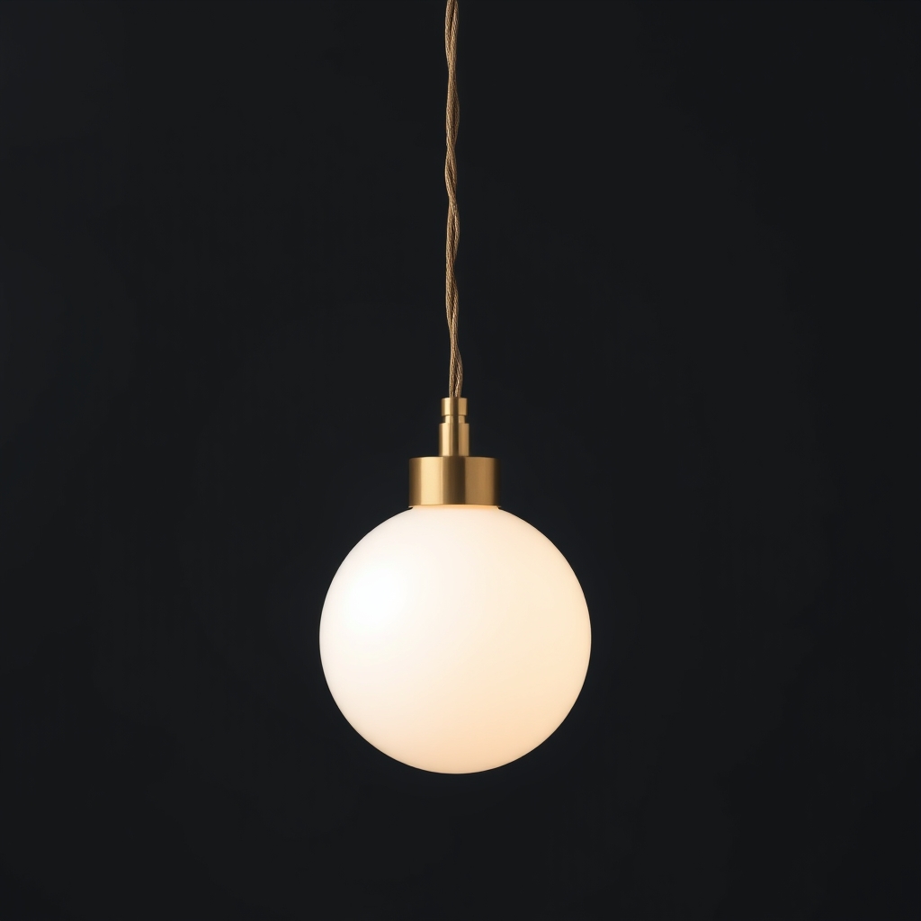 Cone Pendant 300, Raw Brass