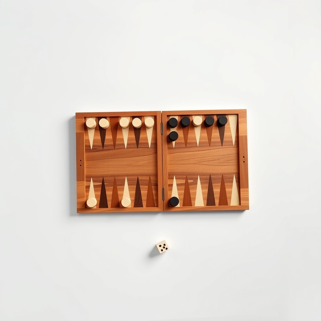 Hardwood backgammon board