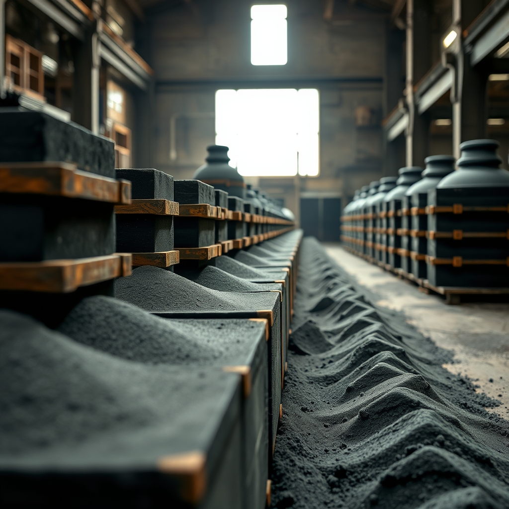 Sand moulds, packed by hand