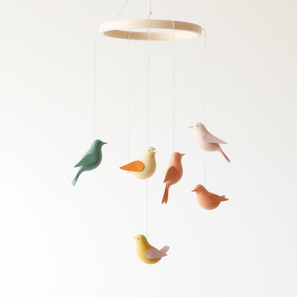 Paper bird mobile
