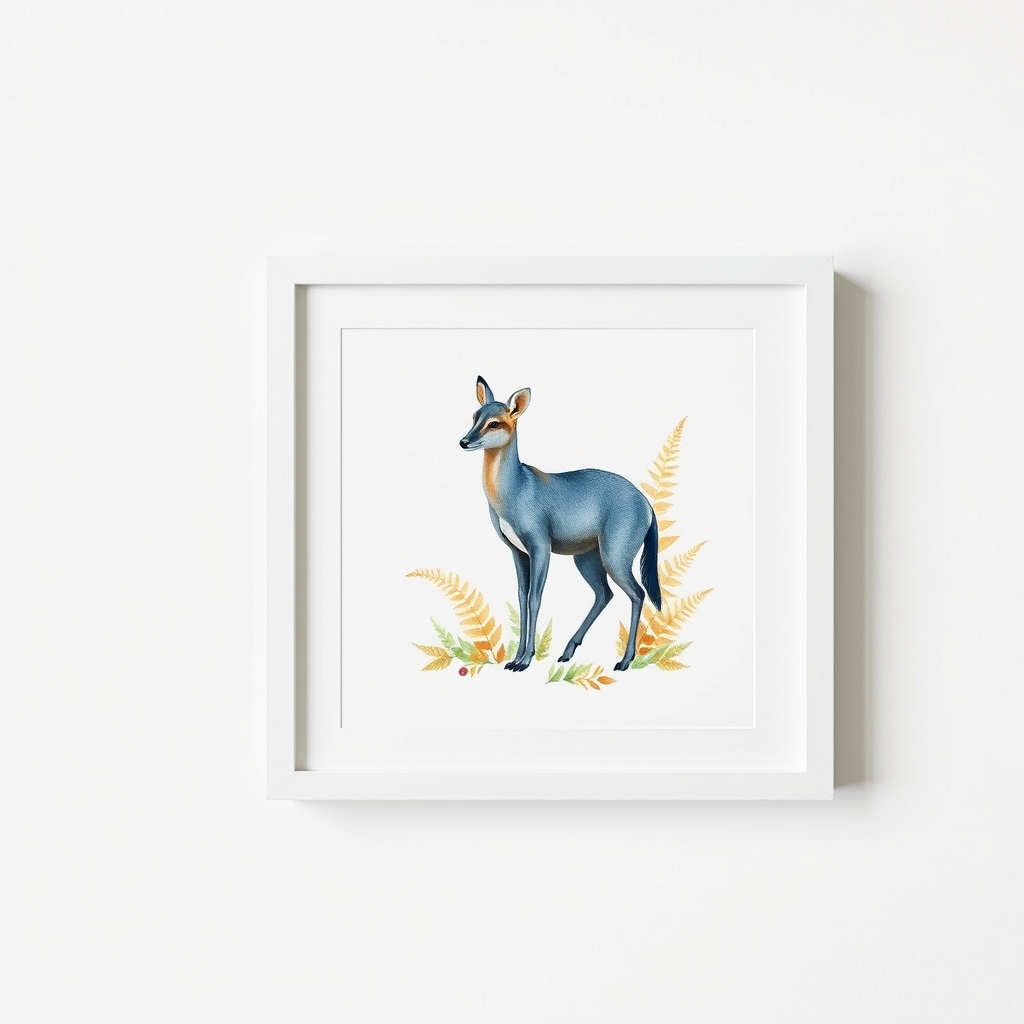Blue duiker in the ferns