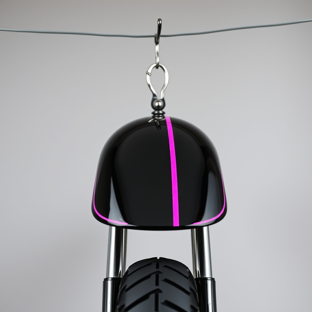 Black fender, hand-pulled stripe
