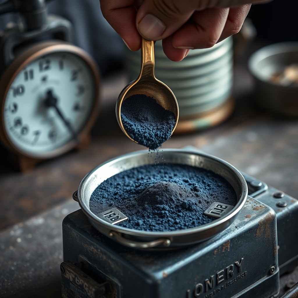 Oxides weighed by hand