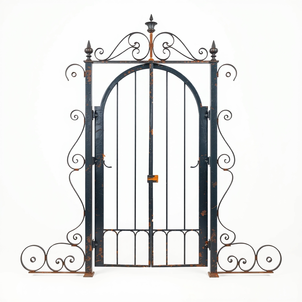 Wrought-Iron Gate Pair