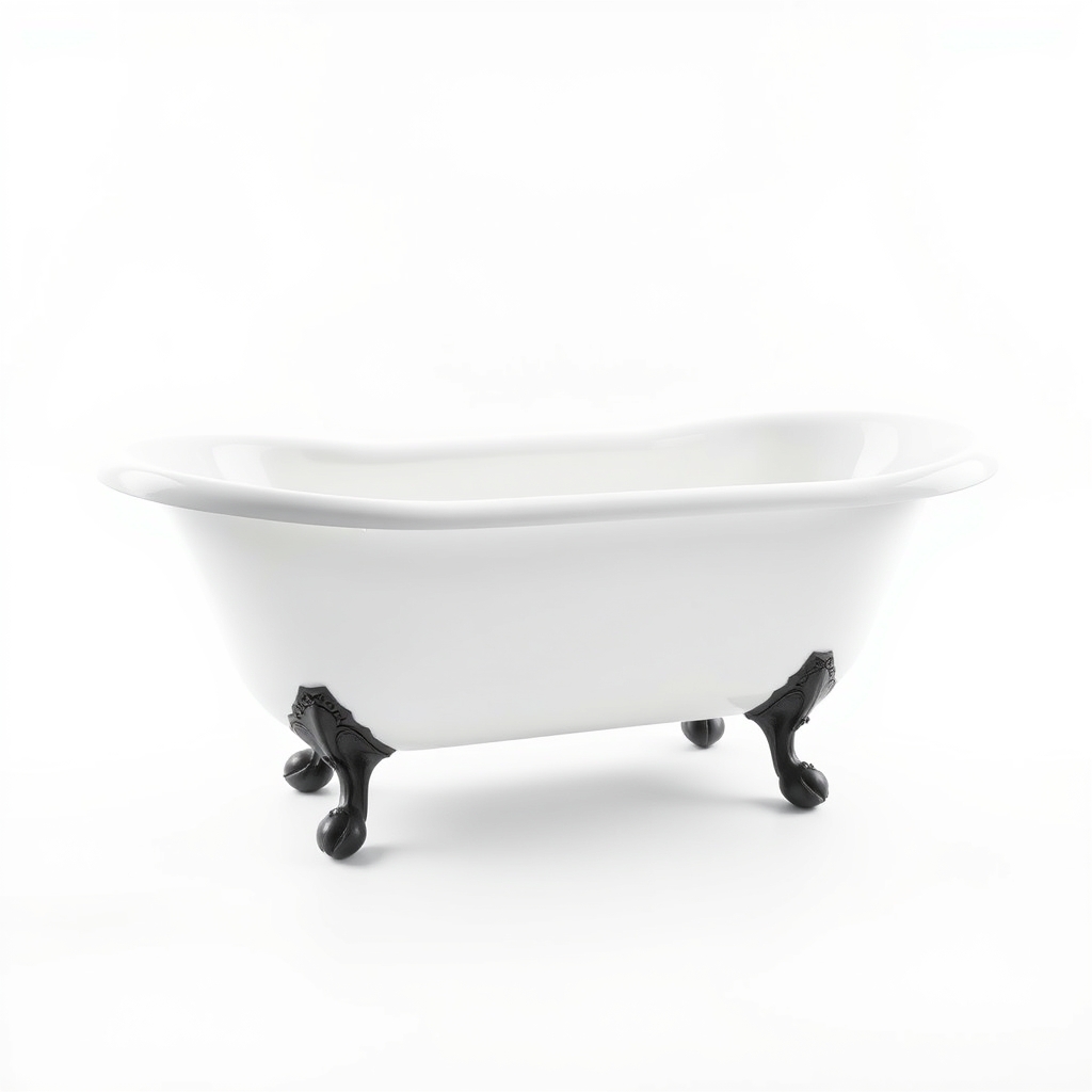 Cast-Iron Roll-Top Bath