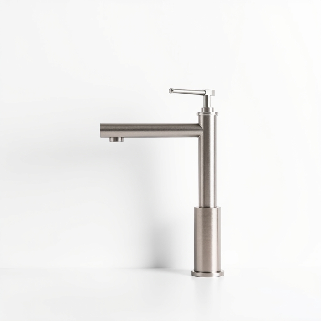Brushed basin mixer