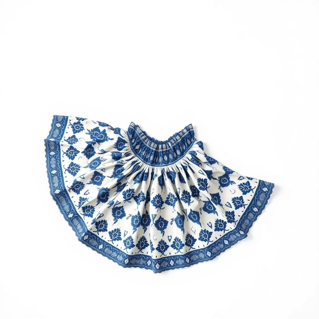 Gathered Indigo Skirt