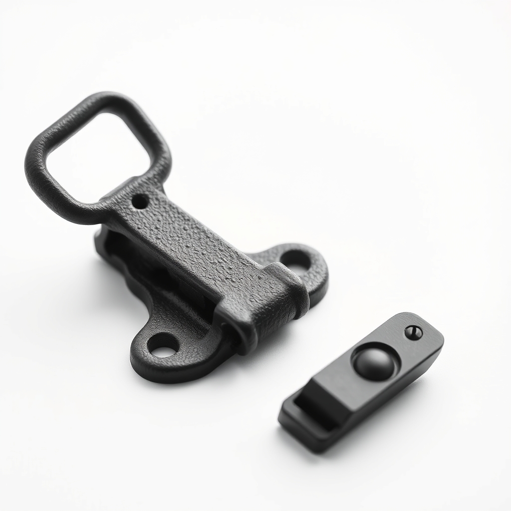 Blackened iron thumb latch