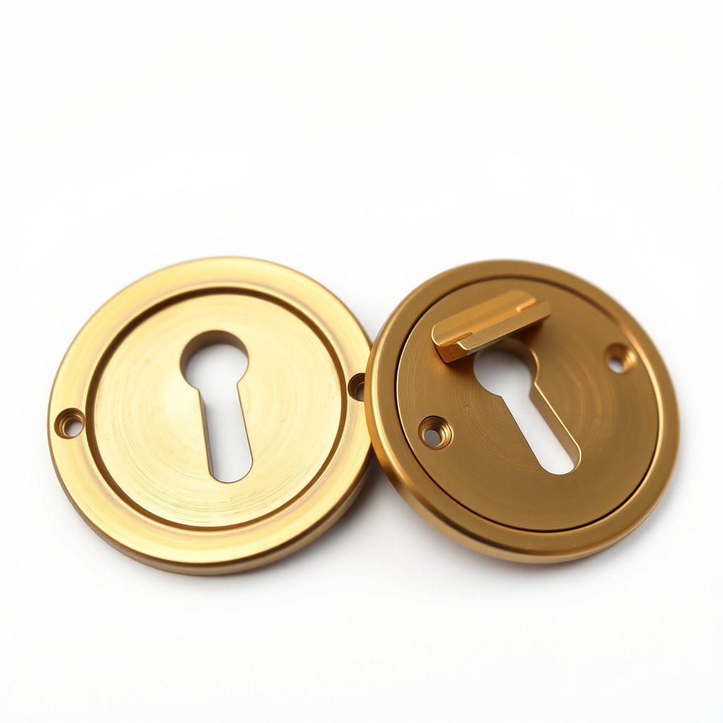 Keyhole escutcheons, pair