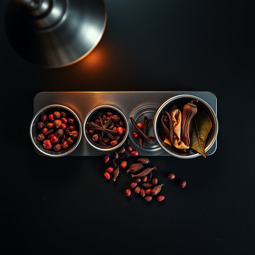 Cassia, clove and cardamom