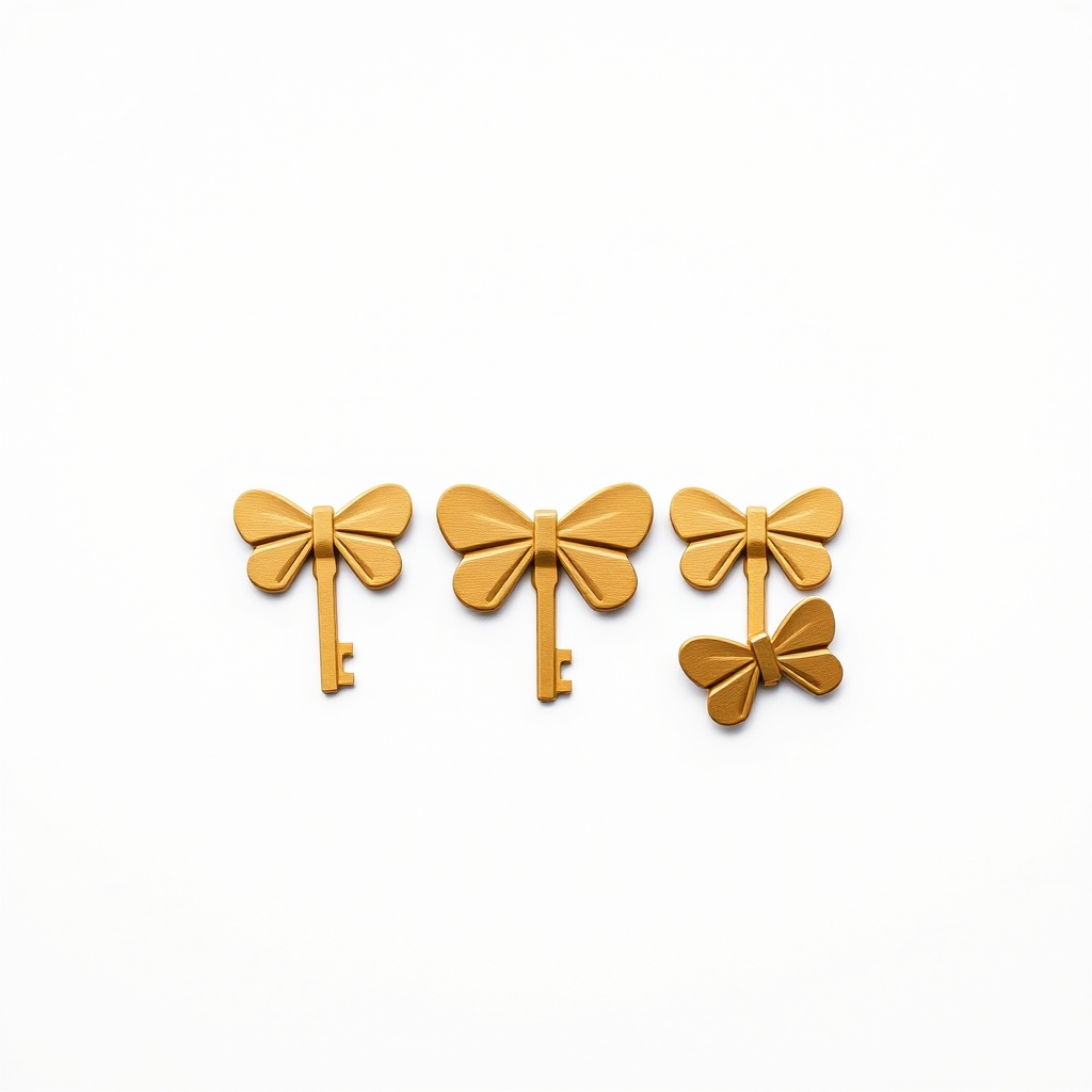 Brass Butterfly Key Set