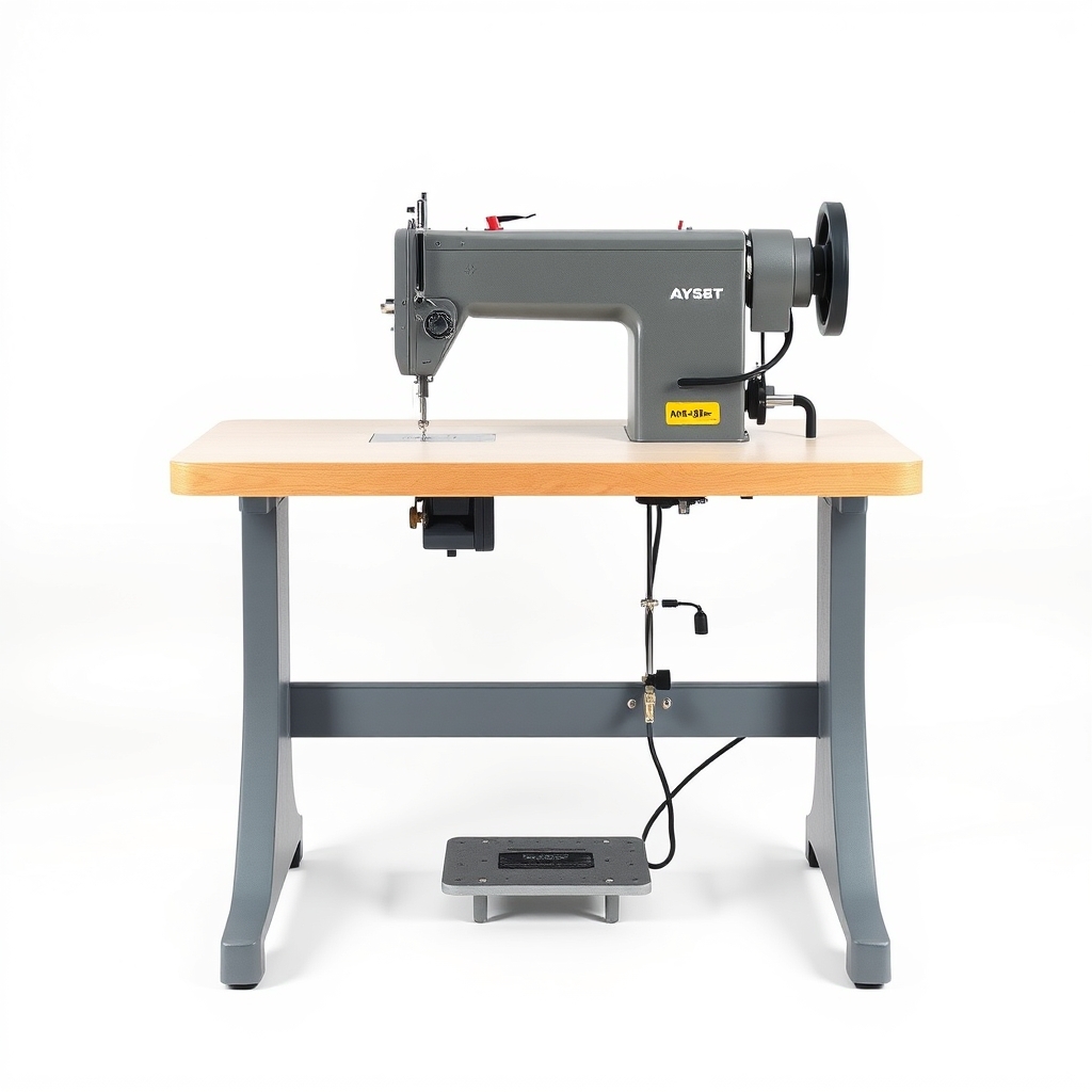 Industrial straight-stitch, table and motor
