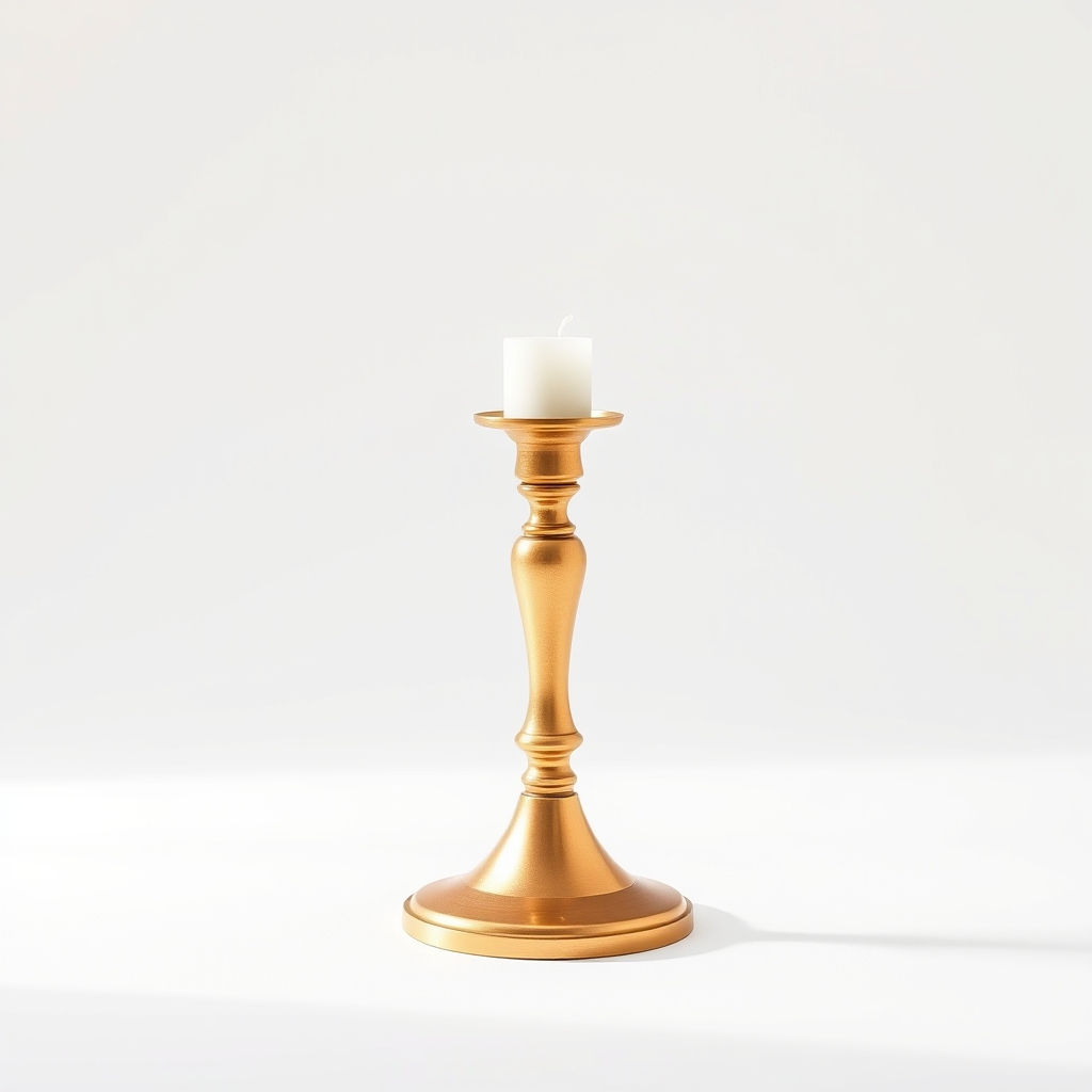 Turned Brass Candlestick