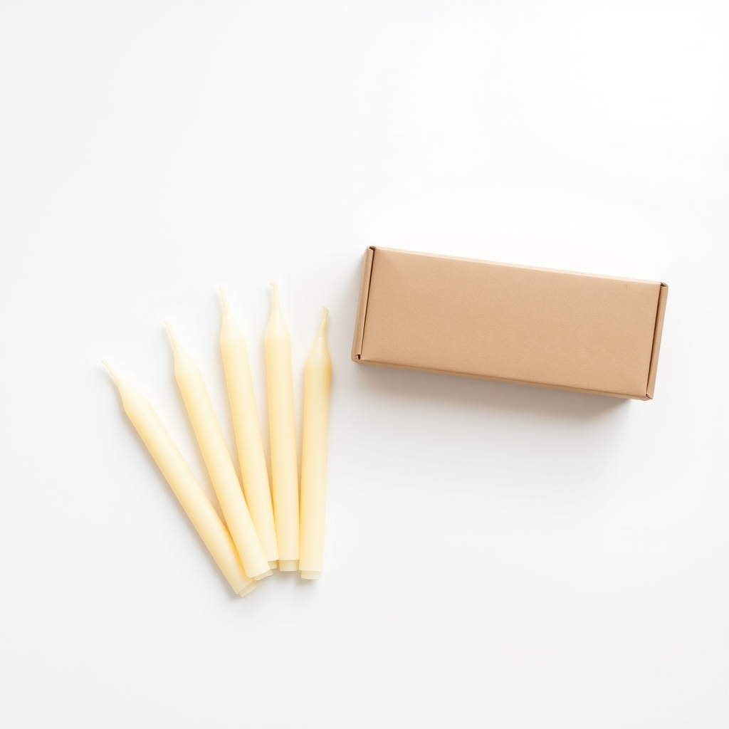 Ivory Slow-Burn Tapers, box of six