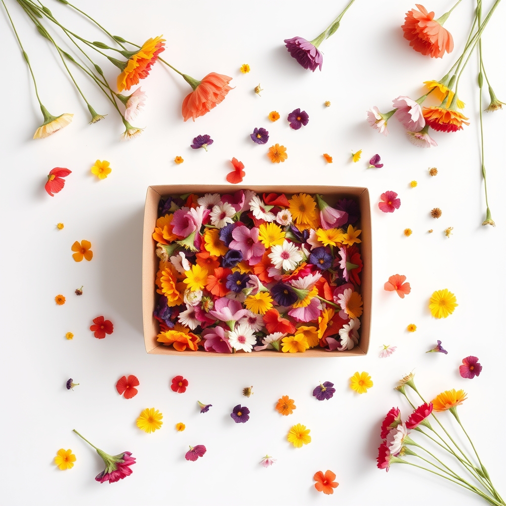 Edible Flower Box, 50 Blooms
