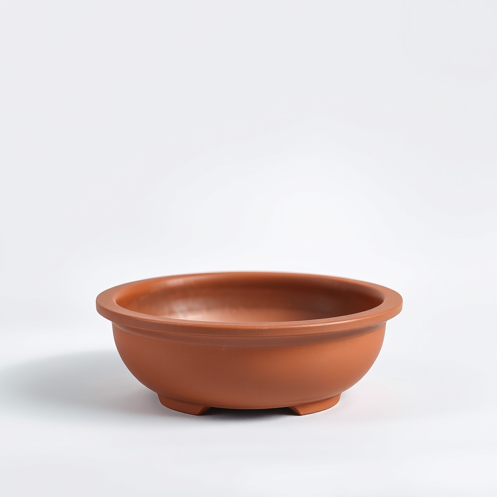 Unglazed oval pot