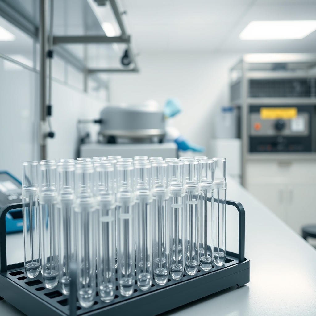Blood in at the laboratory