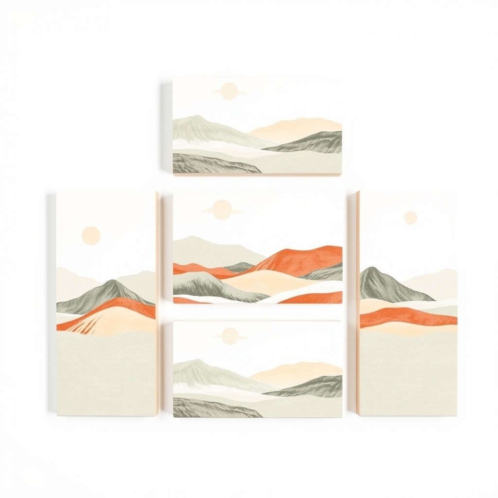 Three-panel set