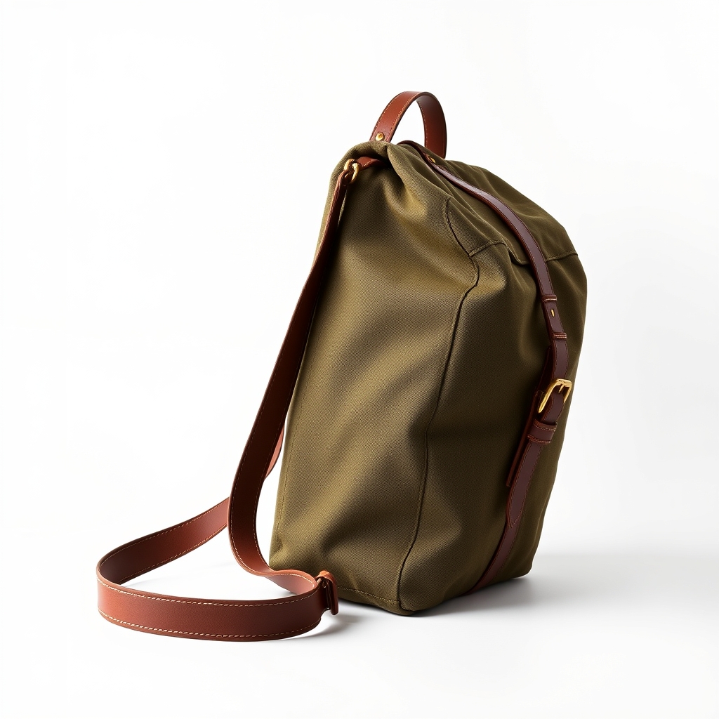 Waxed canvas flight bag