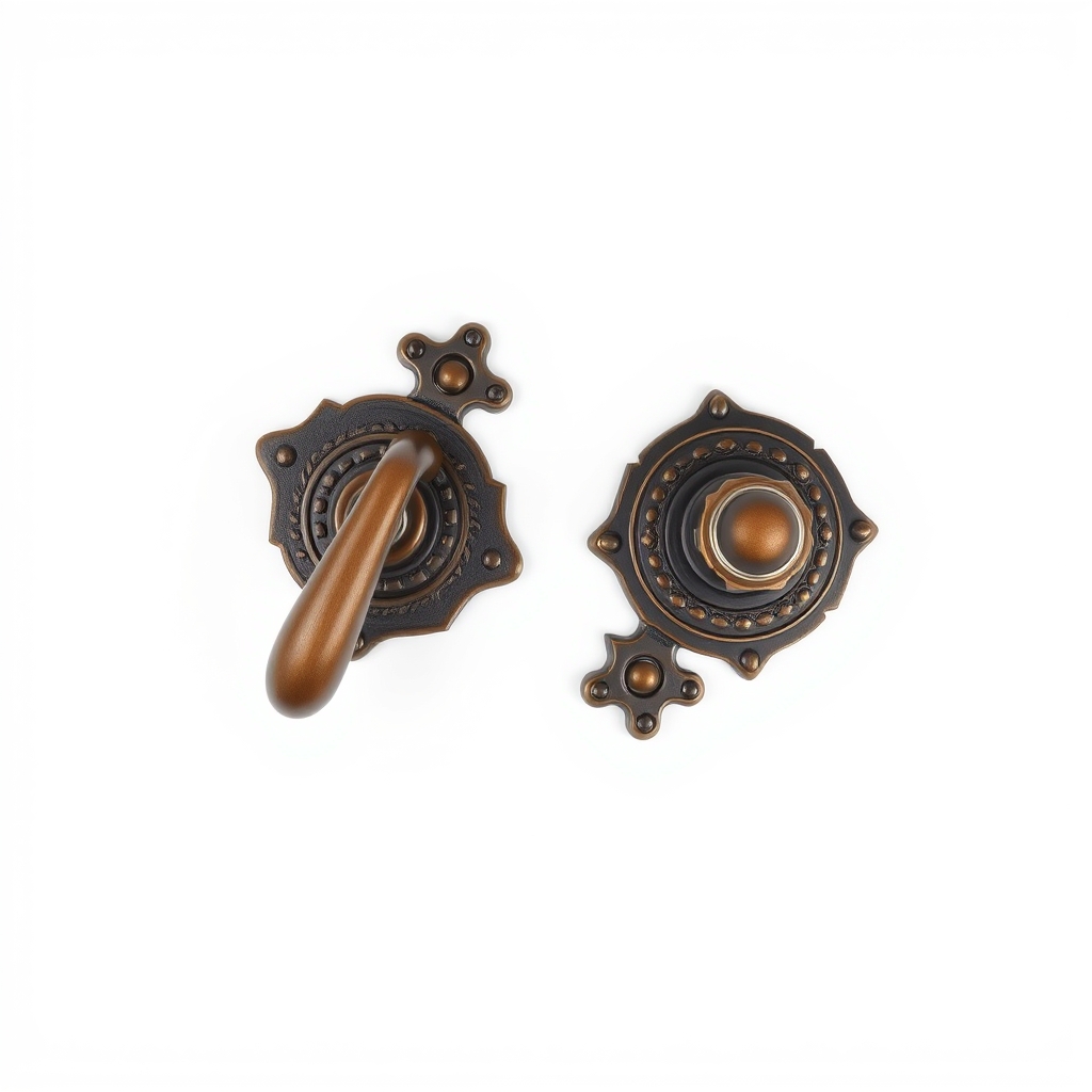 Cast Bronze Door Pulls, pair