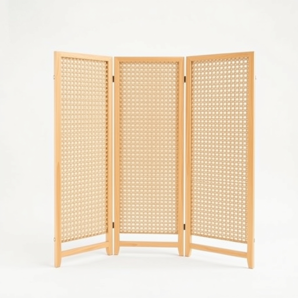 Three-Panel Cane Screen