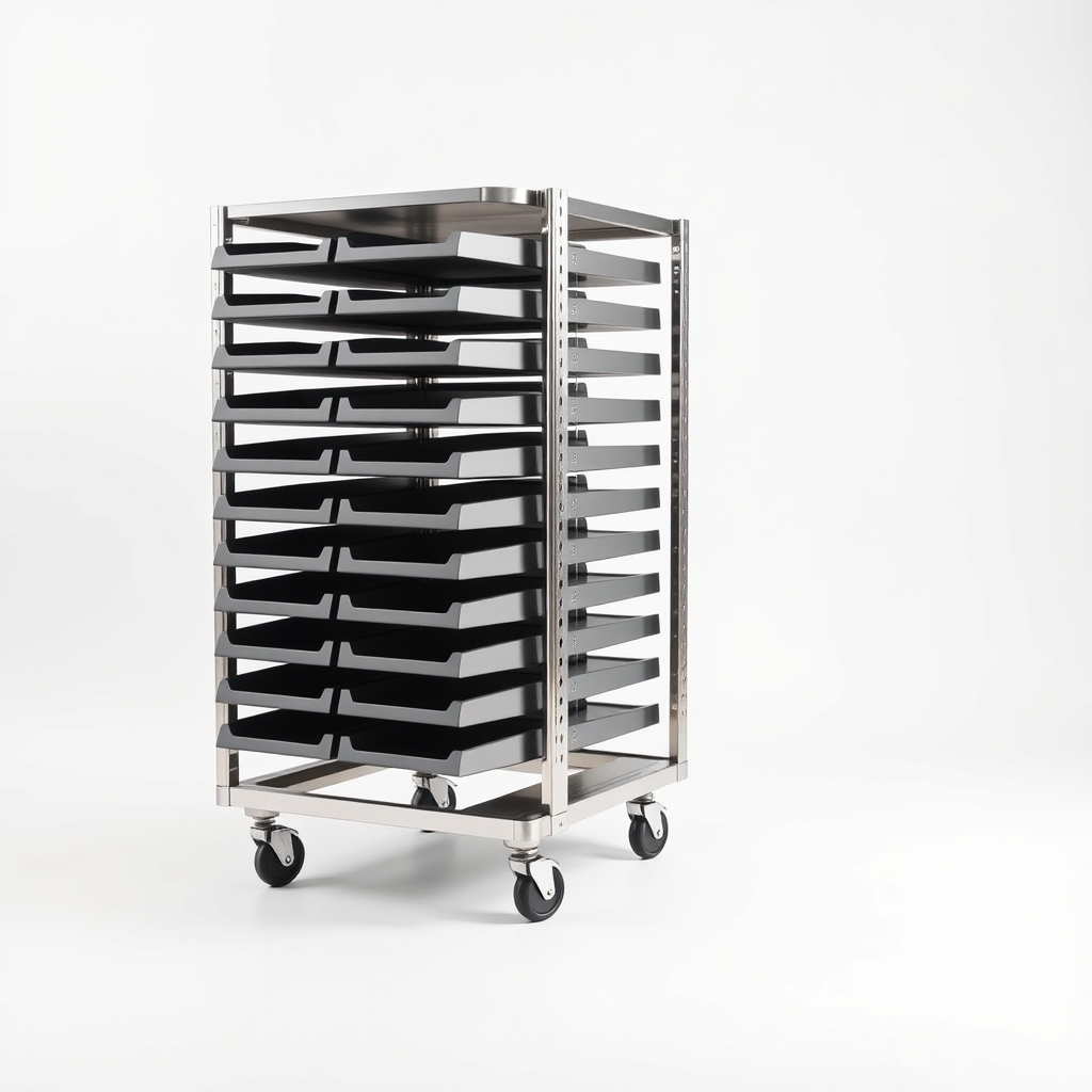 Mobile Rack Trolley, 15 Tray