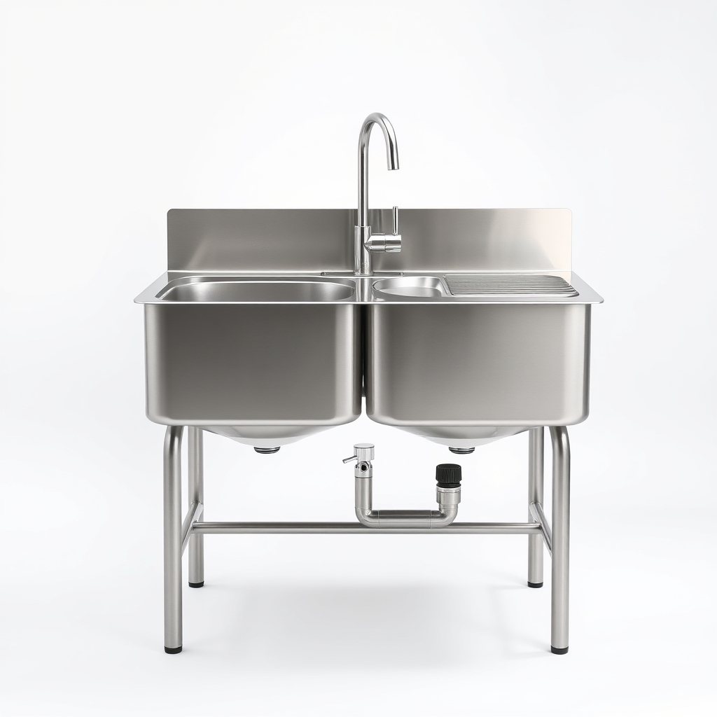 Double-Bowl Wash-Up Unit