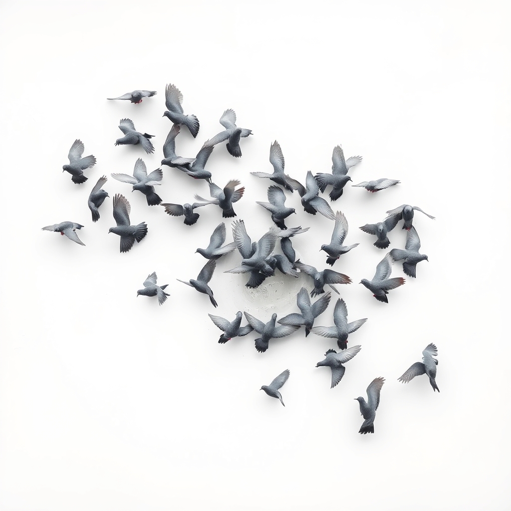 Doves lifting