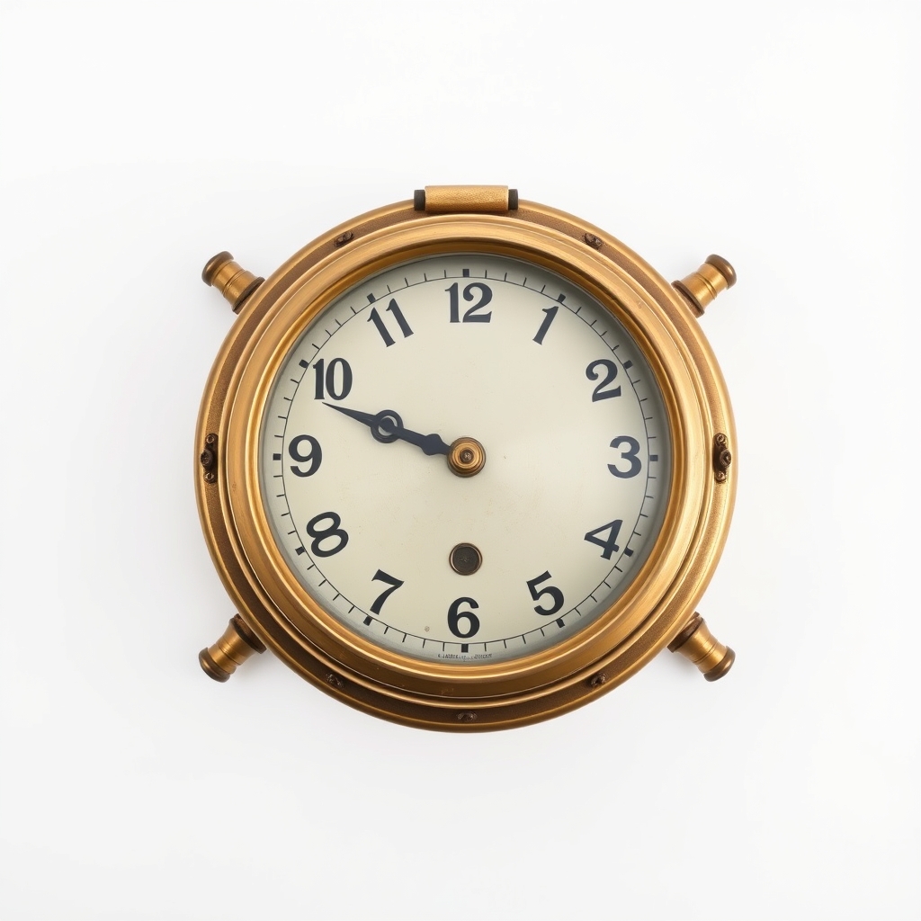 Brass Bulkhead Clock