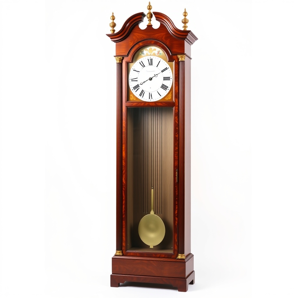 Mahogany Arched-Hood Longcase