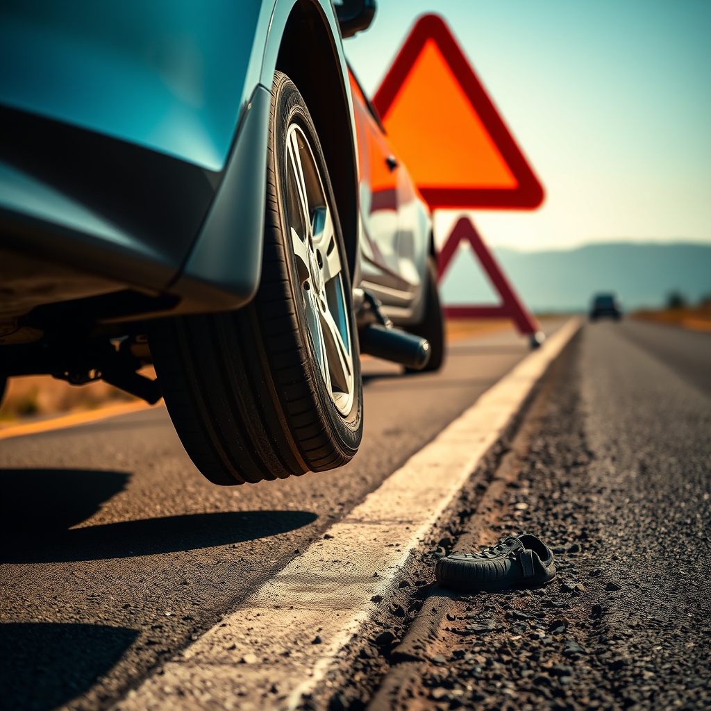 Flat tyre on the N1