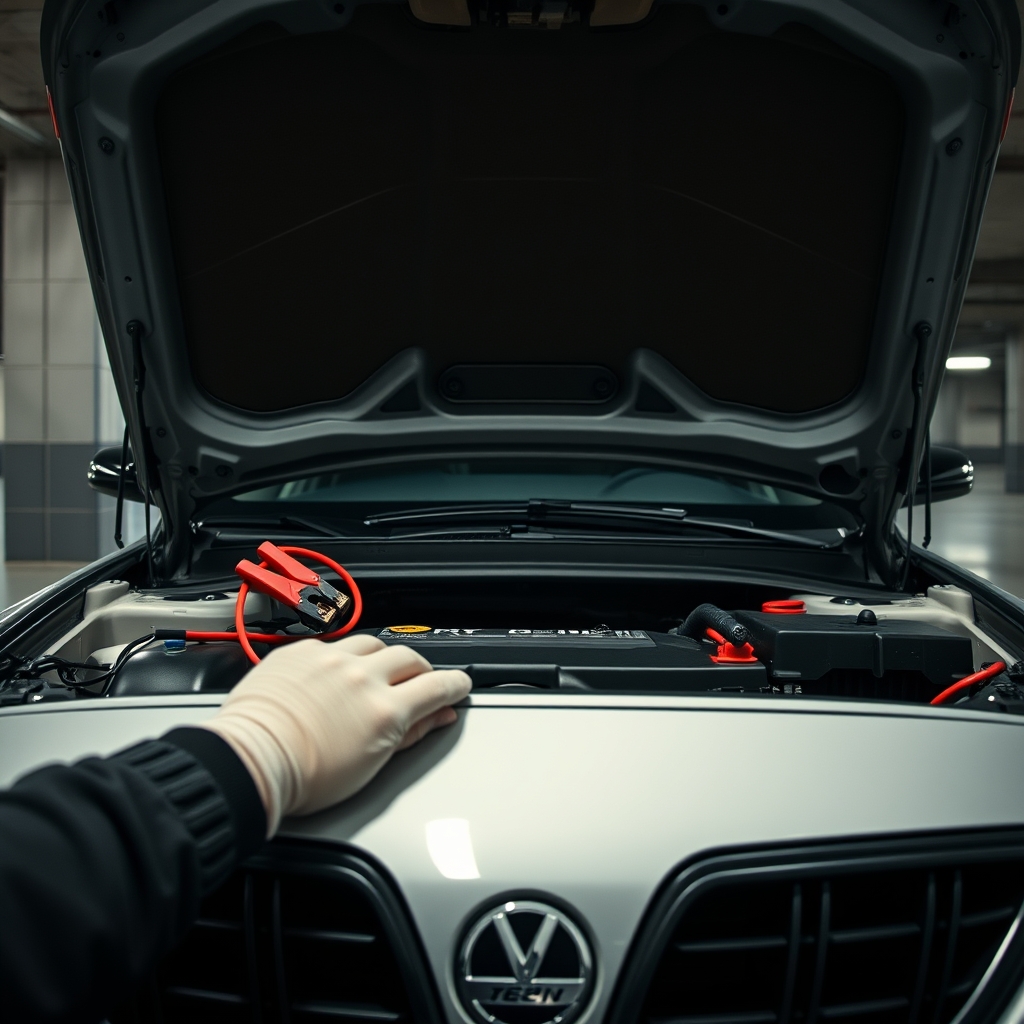 Jump start in a parking garage