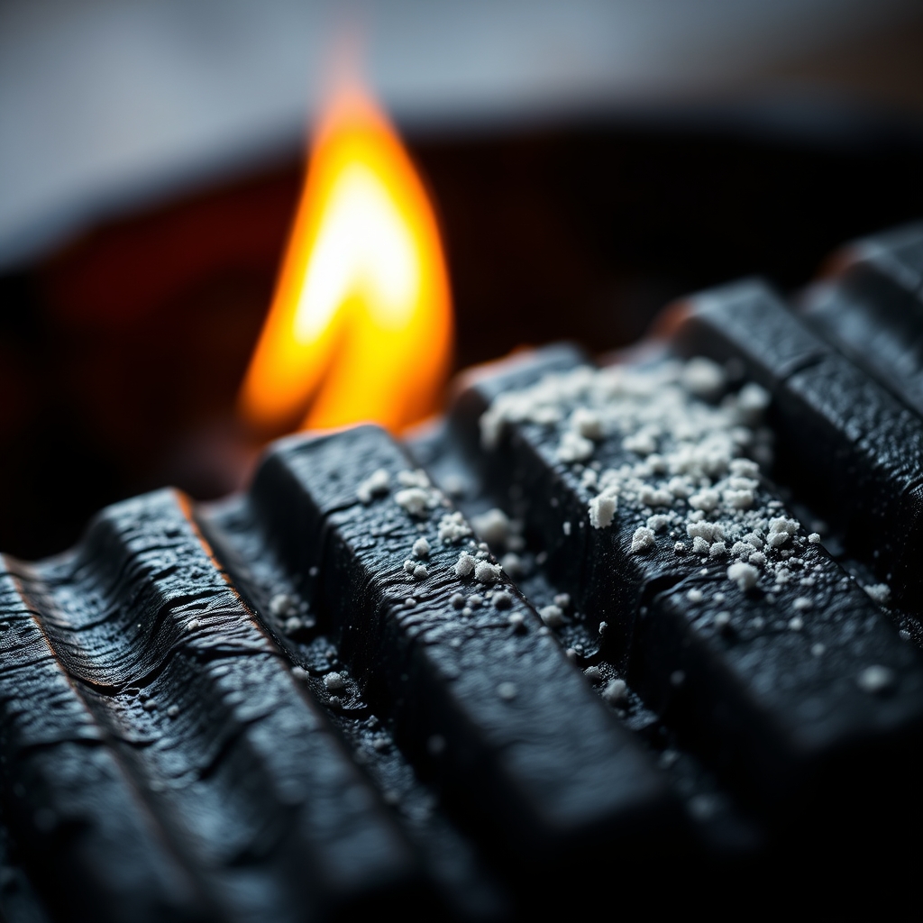 Stove rope and 800 °C ceramic glass