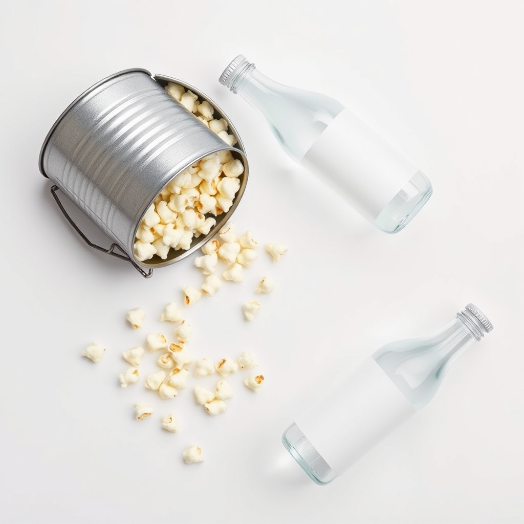 Popcorn Tin and Two Cooldrinks