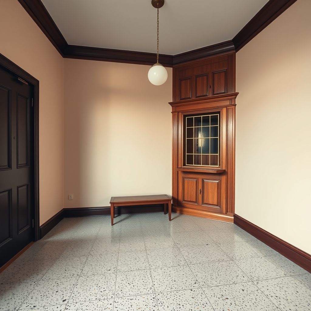 Terrazzo, and a brass ticket window