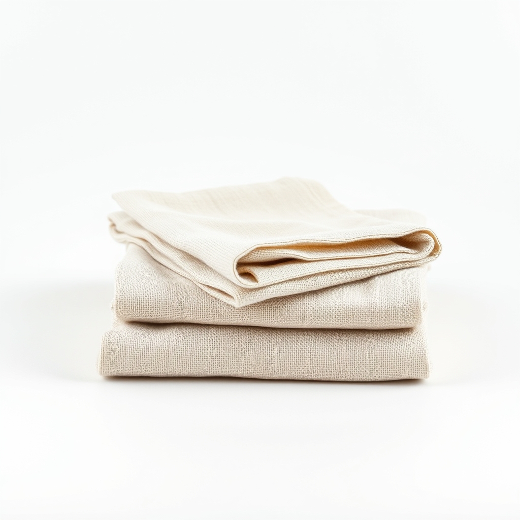 Undyed hemp face cloths, pair