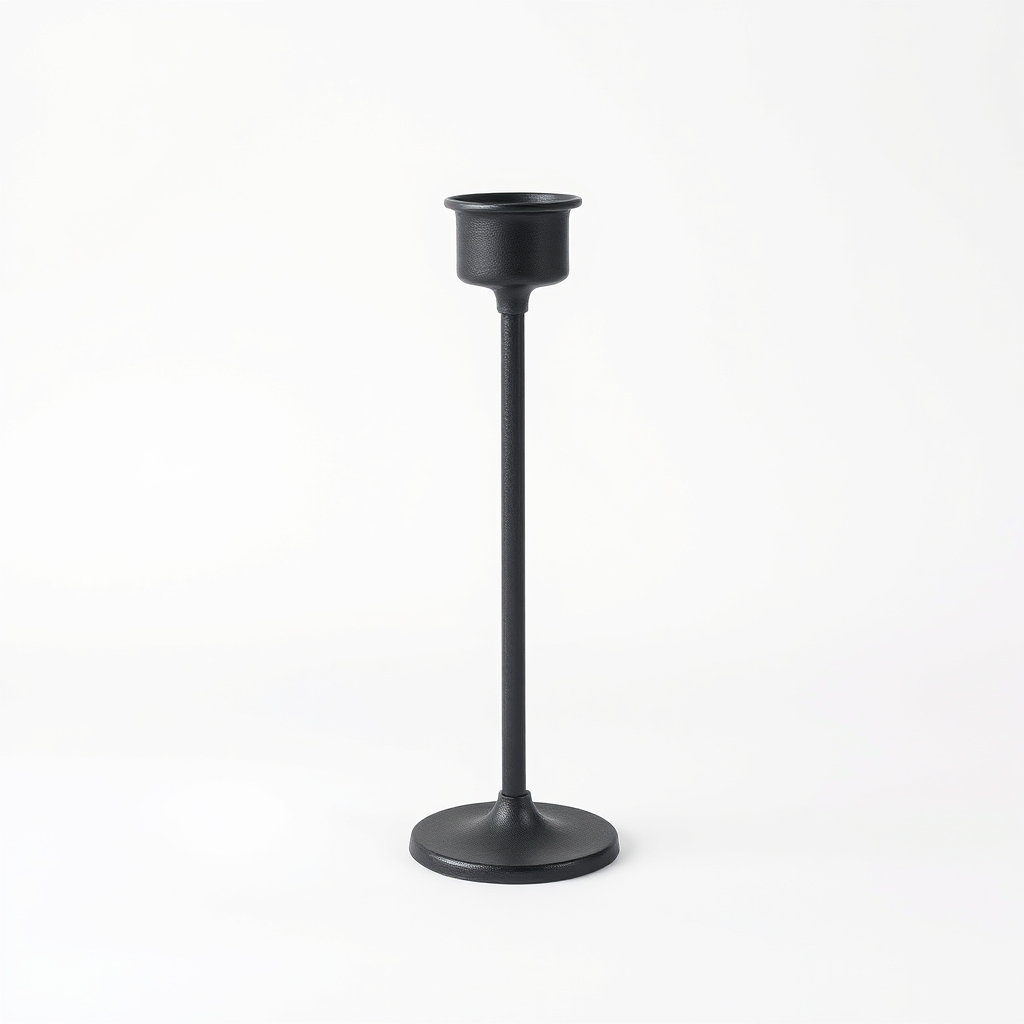 Blackened Iron Candle Stand