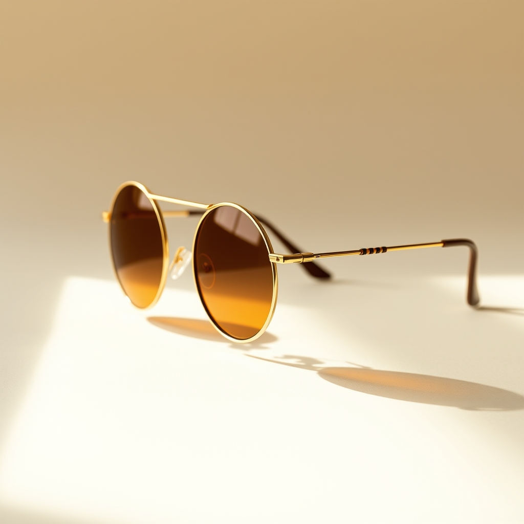 Brass Round Sunglasses