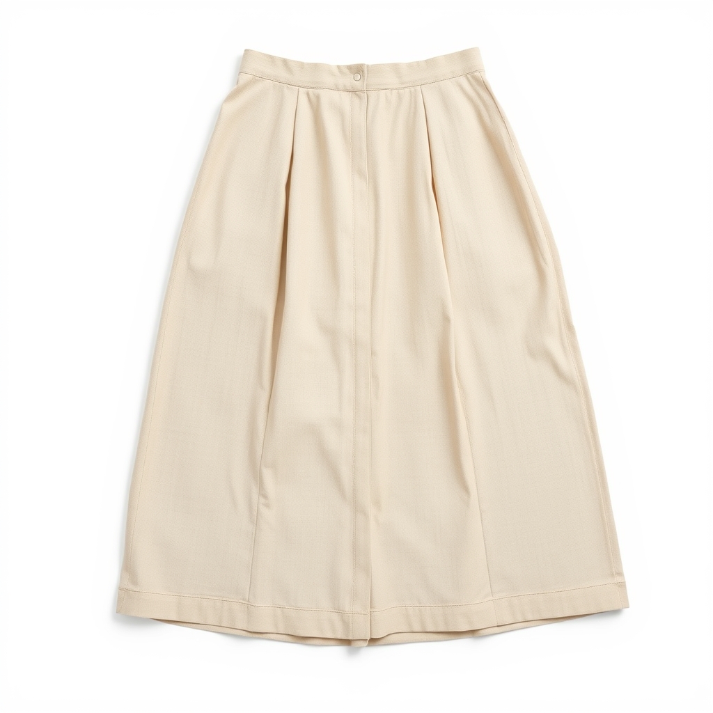 Panelled linen skirt