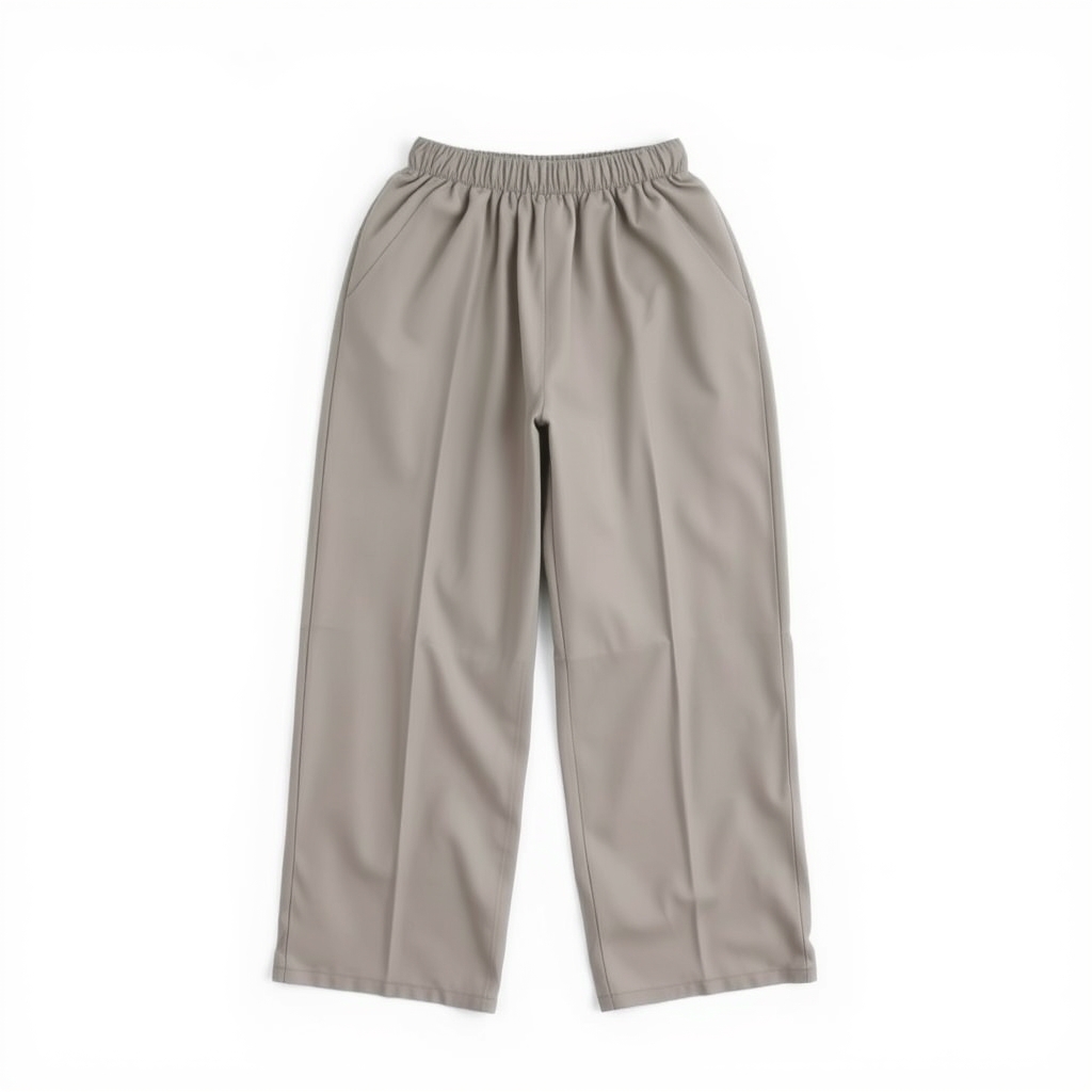 Wide-leg crepe trousers