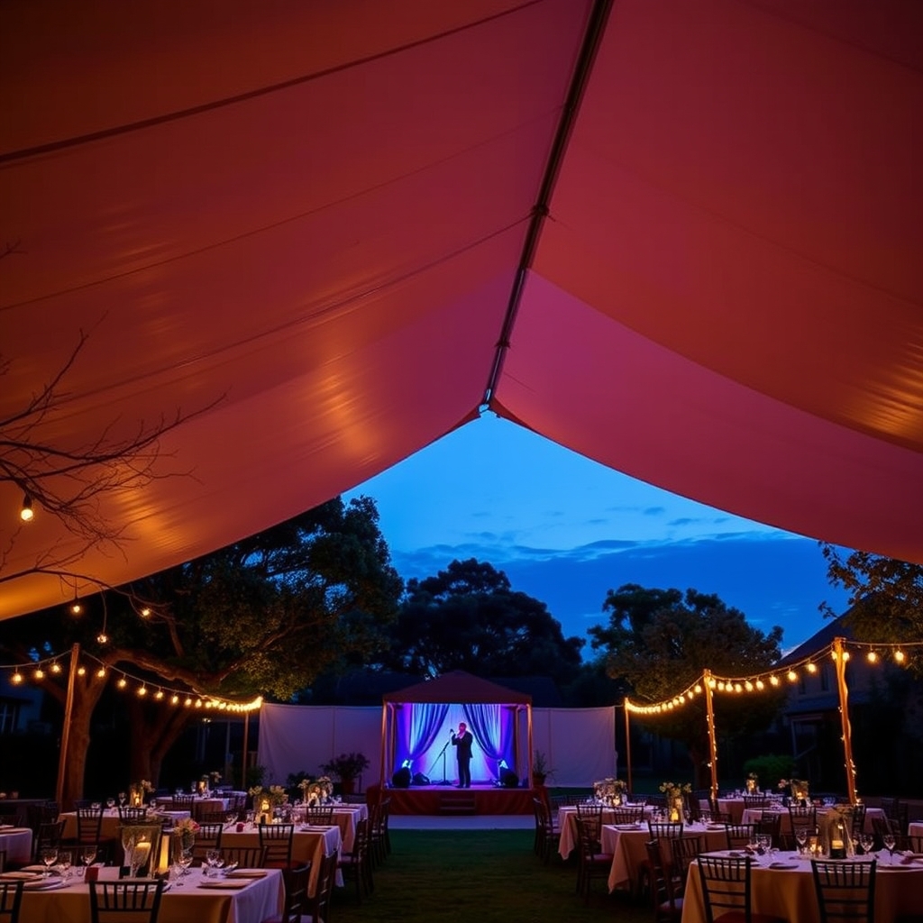 Year-end under canvas